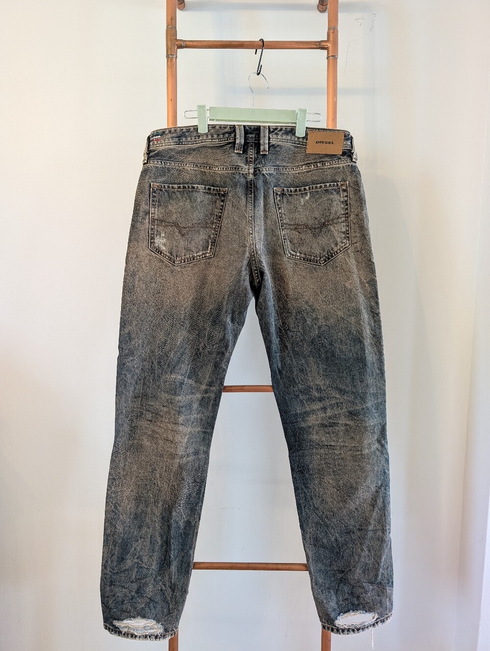 'Diesel' Distressed Jeans Larkee-Beex SP (Regular-Tapered) Waist 33 / Length 32 - Picture 11 of 16